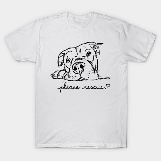 Rescue Dog, Rescue Pit Bull, Pittie Lovers, Adopt Don't Shop T-Shirt by sockdogs